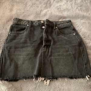 Free People denim black skirt